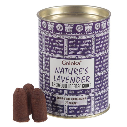 Natures 'Lavender' - Goloka Backflow Incense Cones