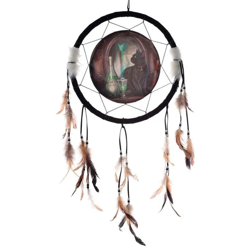 Absinthe Cat Dreamcatcher 33cm - Lisa Parker