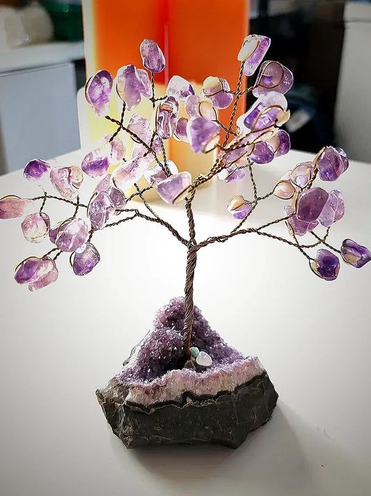 Amethyst Gem Tree (around 50 crystals)