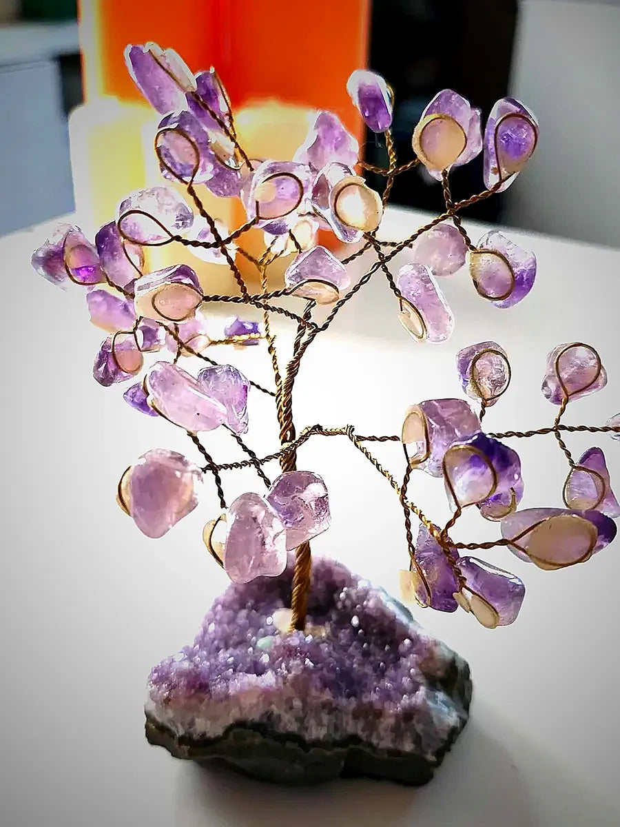 Amethyst Gem Tree (around 50 crystals)