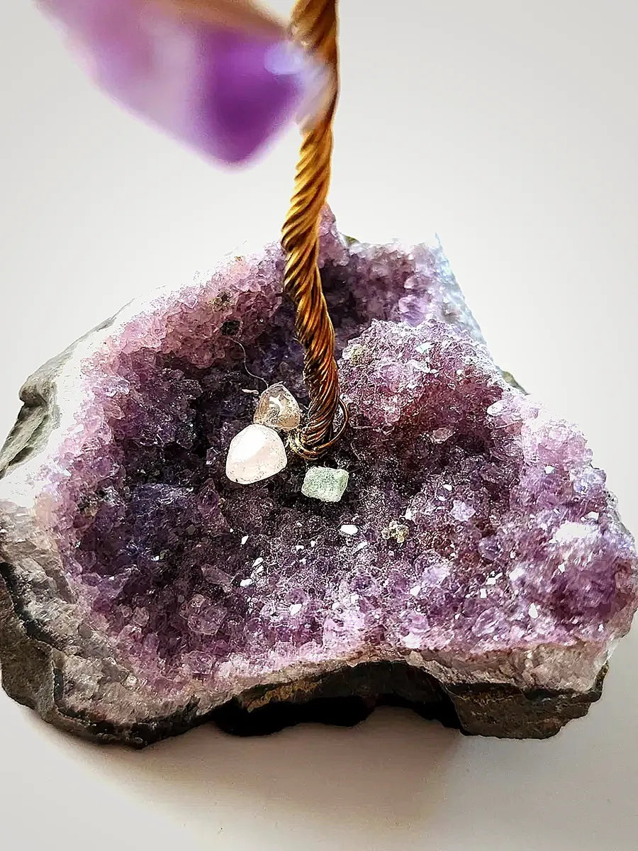 Amethyst Gem Tree (around 50 crystals)