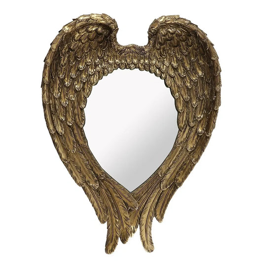 Antique Gold Angel Wing Mirror - 55cm