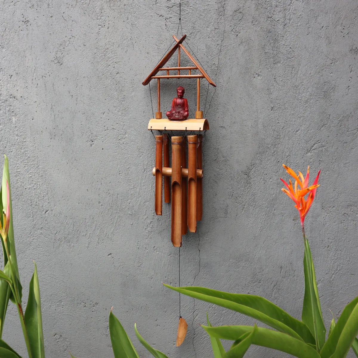 Bamboo Windchime - Buddha