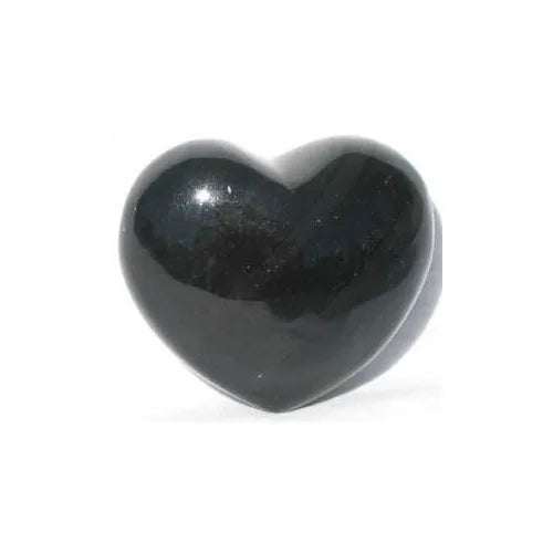 Black Obsidian Puff Heart