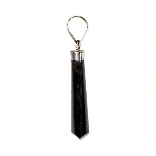 Black Tourmaline Pendant - Sterling Silver