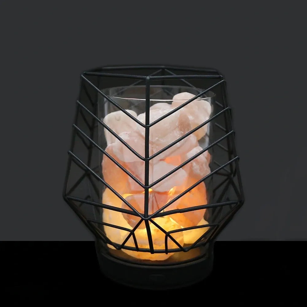 Black Wired LED Himalayan Salt Lamp