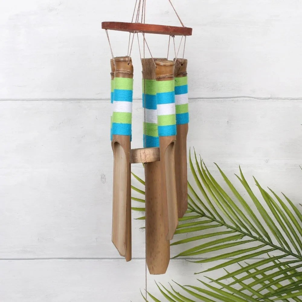 Blue and White Bamboo Windchime (Bamboo Ocean Colour)