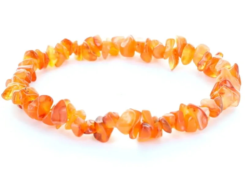 Carnelian Stone Chip Bracelet - Extra Quality