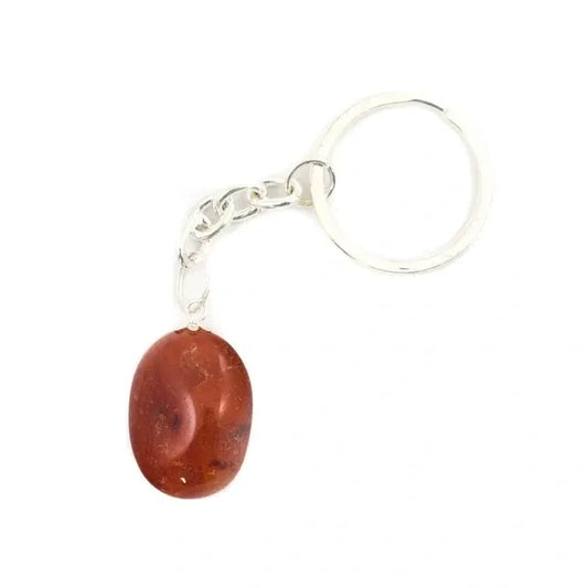 Carnelian Tumblestone Keyring