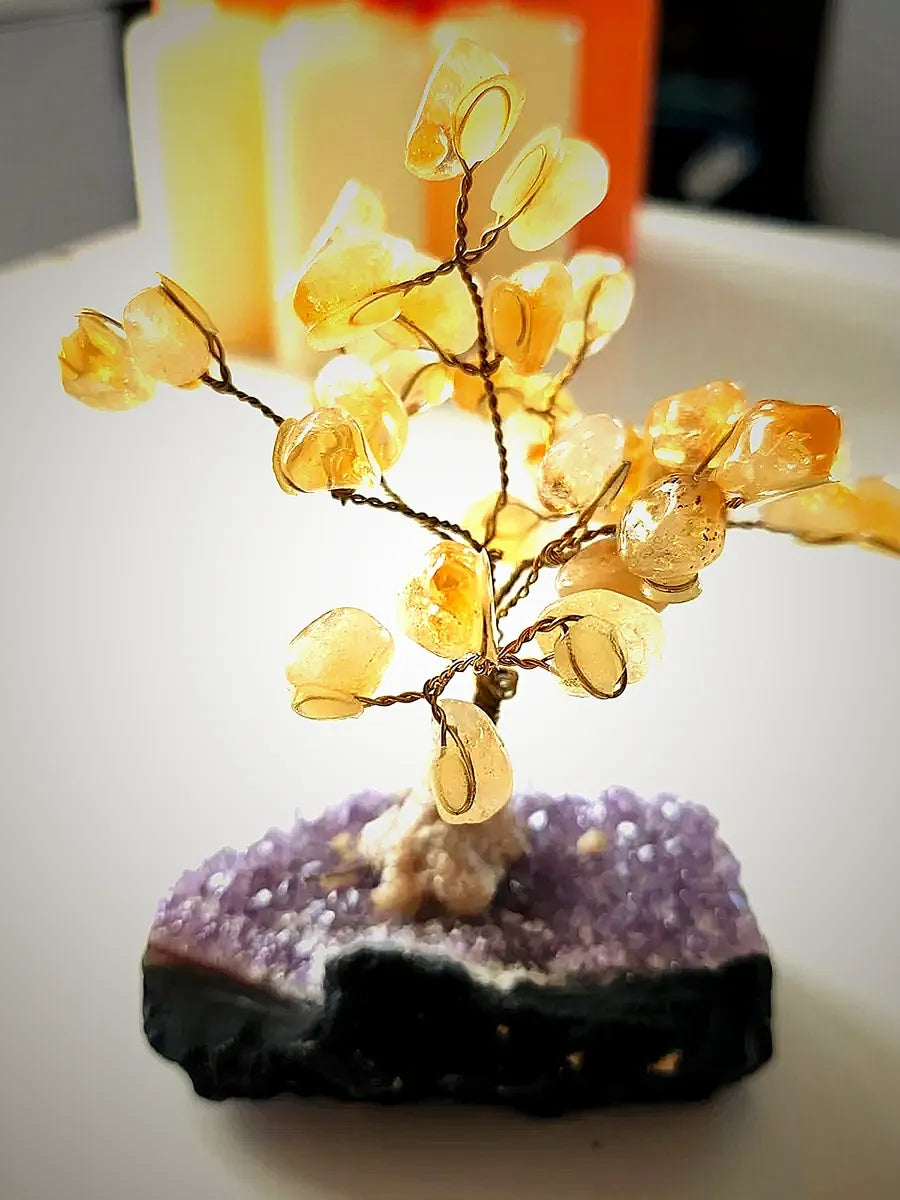 Citrine Gem Tree (around 34 crystals)