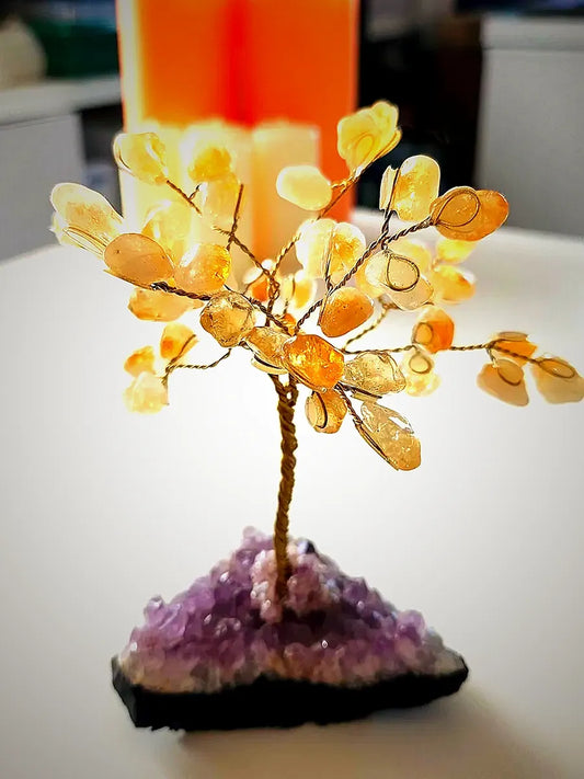 Citrine Gem Tree (around 50 crystals)