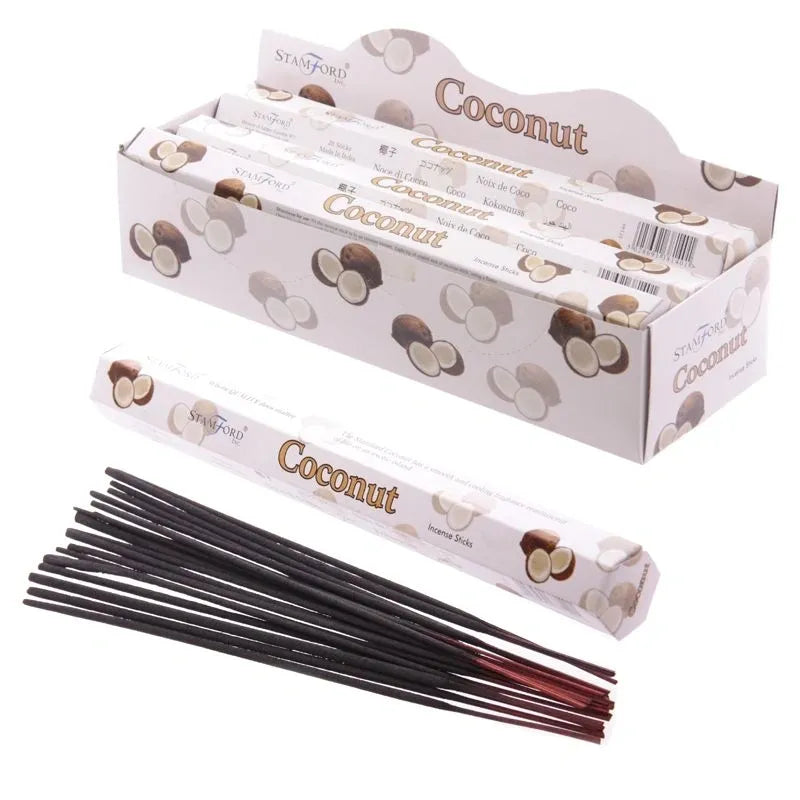 Coconut - Stamford Premium Hex Incense Sticks (Box of 6 packs)