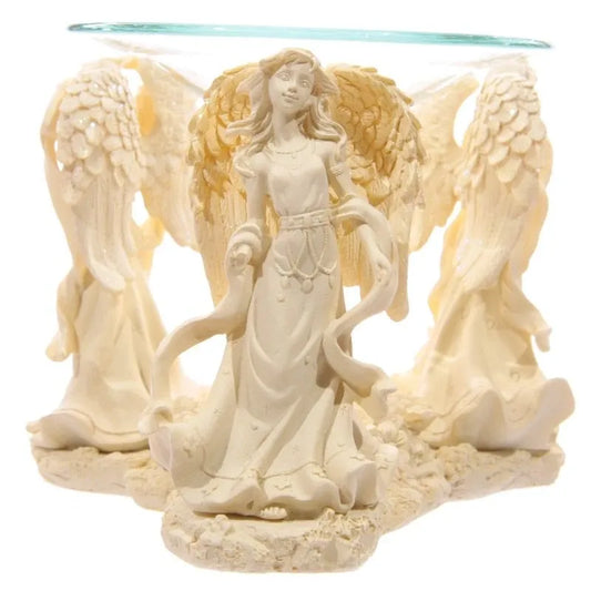 Cream Angel Figurine Oil Burner