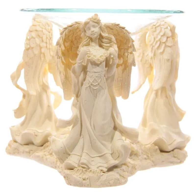 Cream Angel Figurine Oil Burner