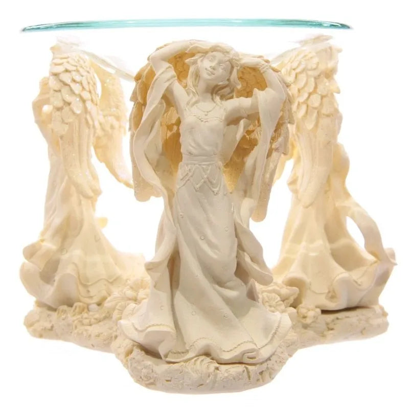 Cream Angel Figurine Oil Burner