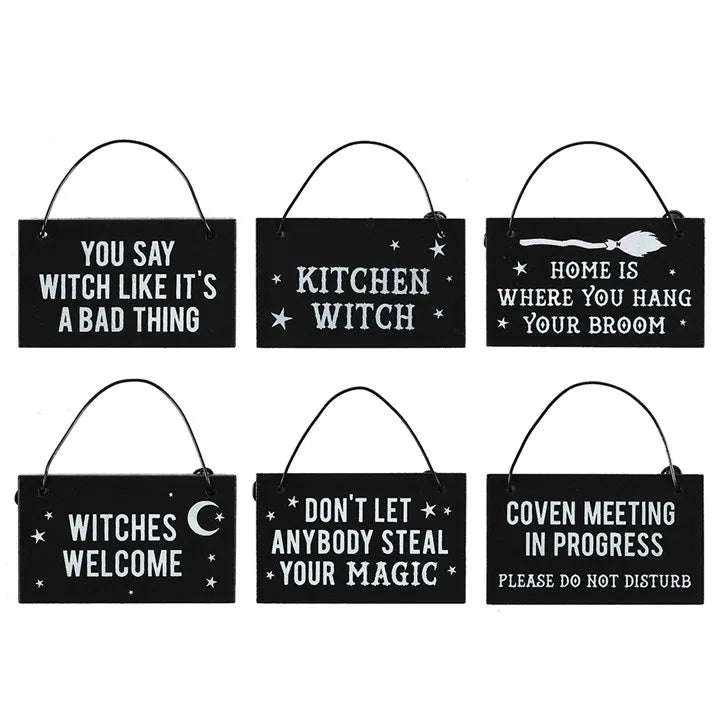 Cute Witchy Hanging Mini Signs