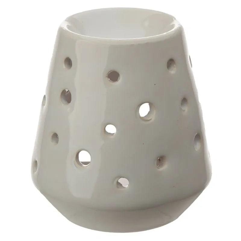 Eden Tapered Ceramic Oil Burner with Circular Cut-outs