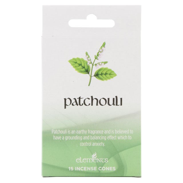 Elements Patchouli Incense Cones (Box of 12 packs)