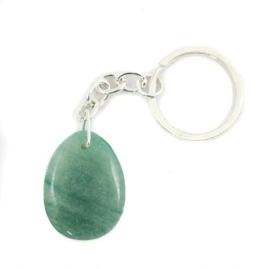 Green Aventurine Teardrop Keyring