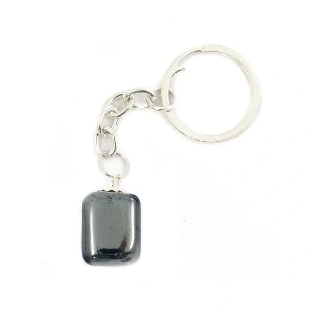 Hematite Tumblestone Keyring