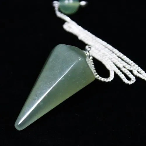 Jade Faceted Cone Pendulum