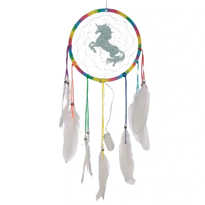 LED Rainbow Unicorn Dreamcatcher