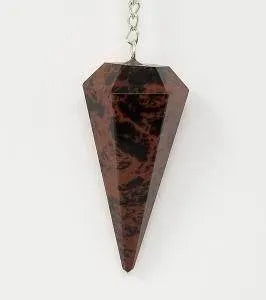 Mahogany Obsidian, Faceted Cone Pendulum