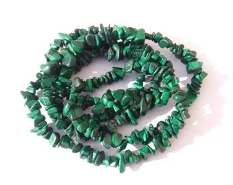 Malachite Stone Chip Bracelet