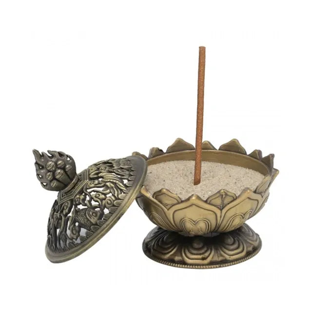 Metal Lotus Incense Cone Holder