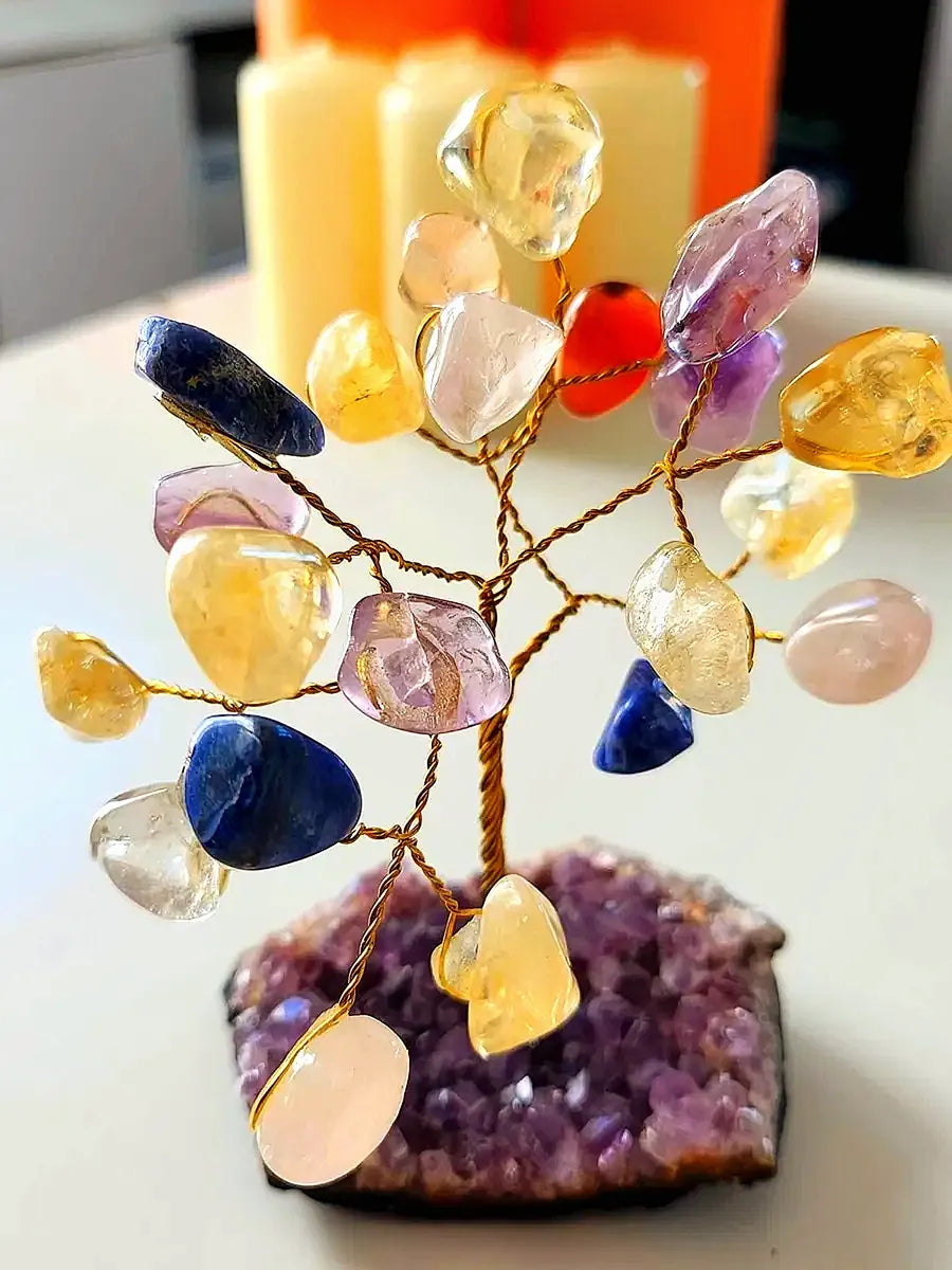 Mixed Crystal Gem Tree (around 21 crystals)