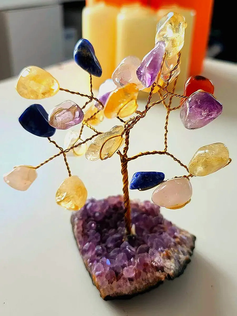 Mixed Crystal Gem Tree (around 21 crystals)