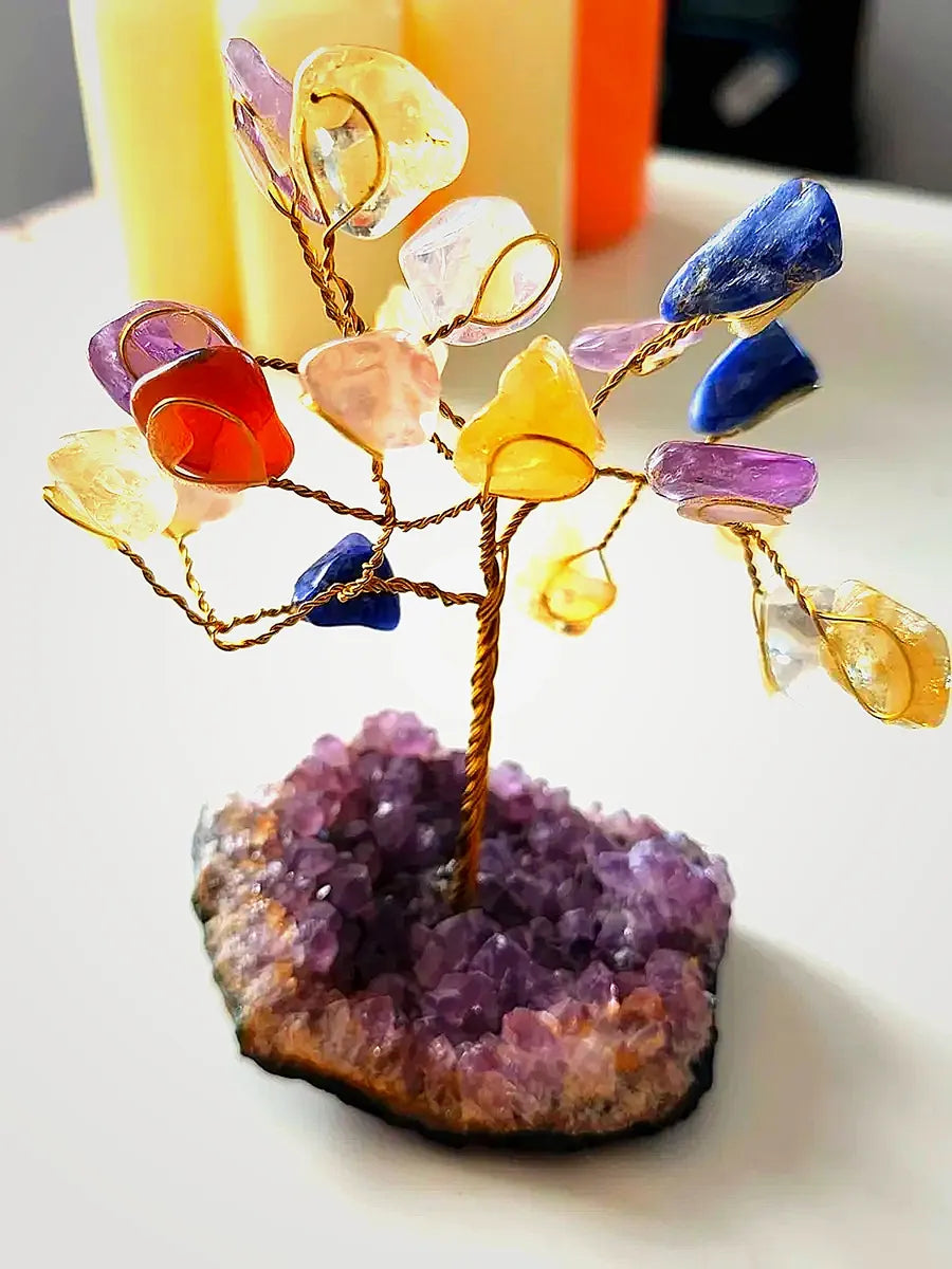 Mixed Crystal Gem Tree (around 21 crystals)