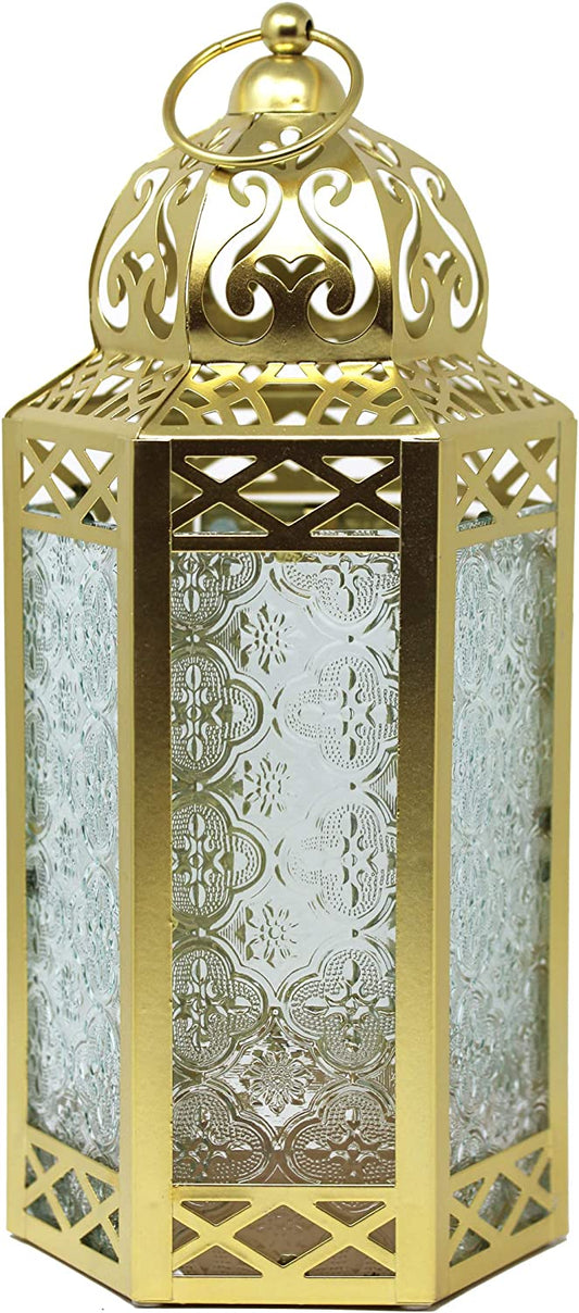 Moroccan Style Decorative Candle Lantern Holder - Gold