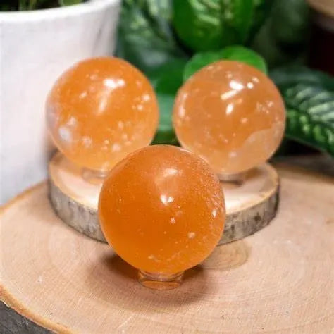 Orange Selenite Sphere