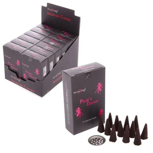 Pixies Dance Stamford Black Incense Cones (Box of 12 packs)