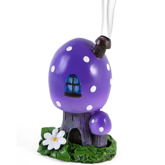 Purple - Smoking Toadstool Incense Cone Holder