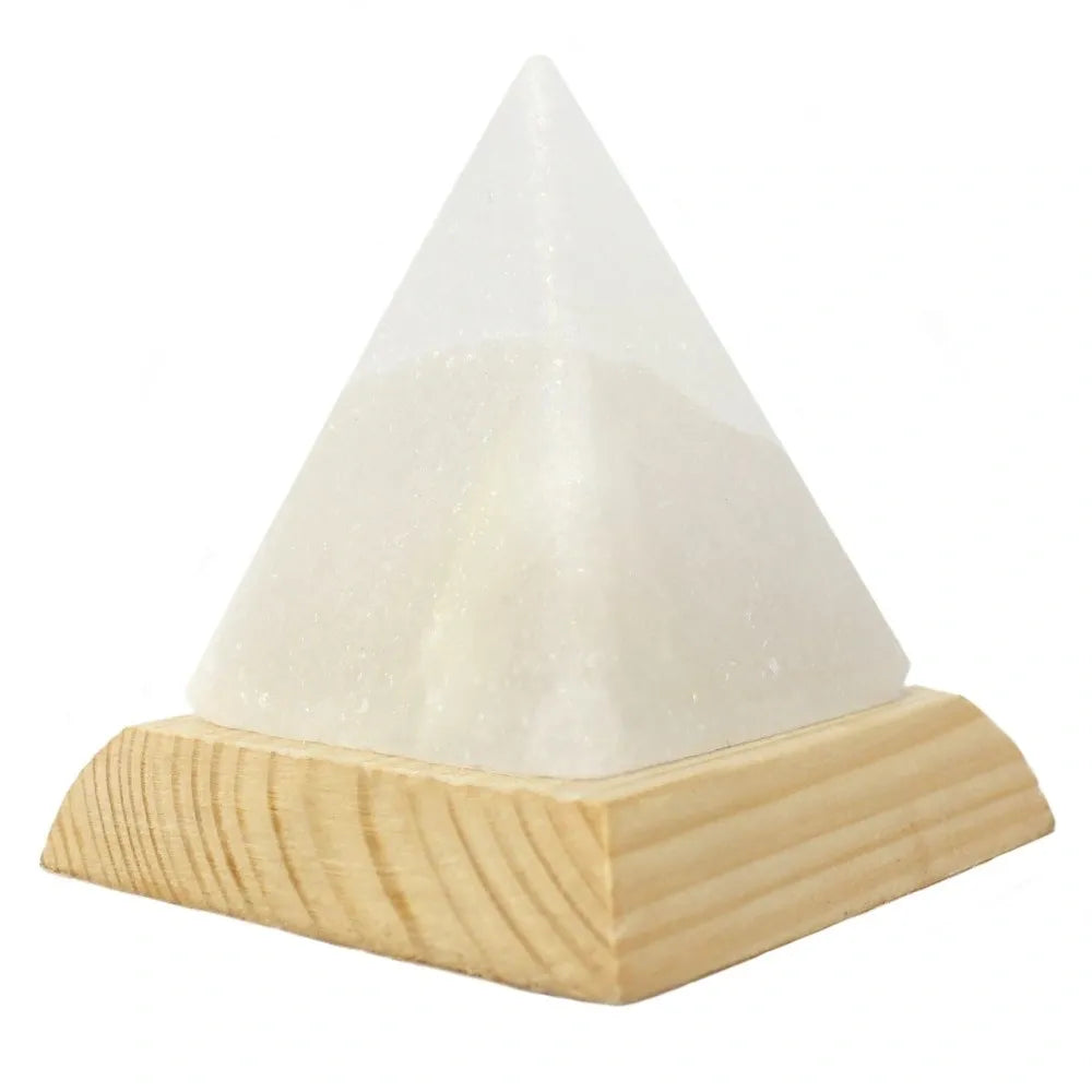 Pyramid White USB Himalayan Salt Lamp