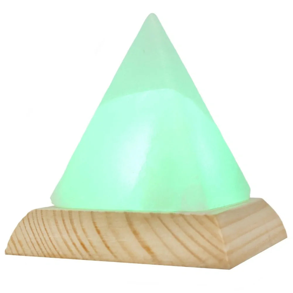 Pyramid White USB Himalayan Salt Lamp