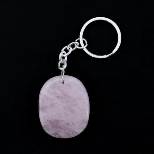 Rose Quartz Crystal Keyring