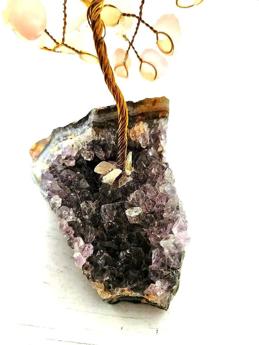 Rose Quartz Gem Tree (around 50 crystals)