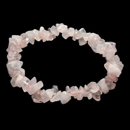 Rose Quartz Stone Chip Bracelet