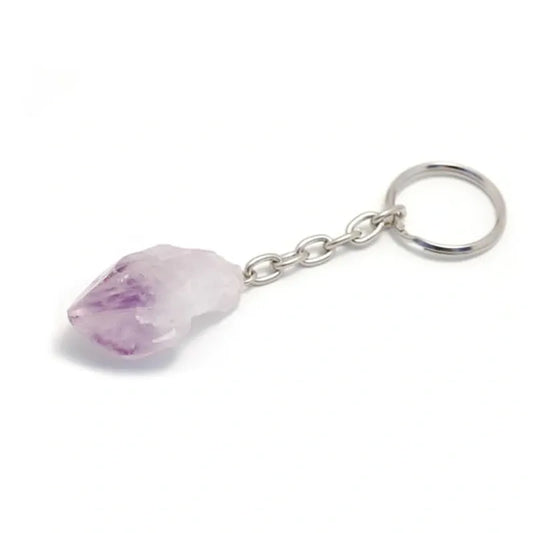 Rough Amethyst Point Keyring