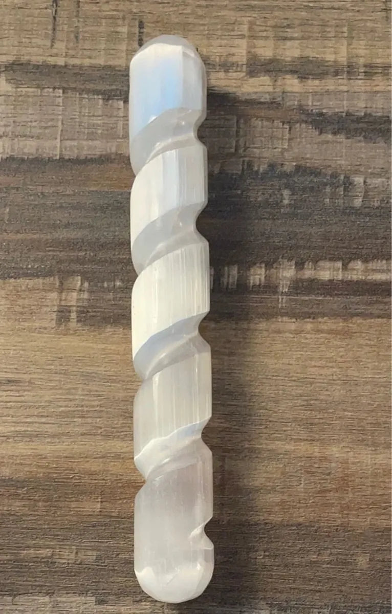 Round Tip Selenite Wand