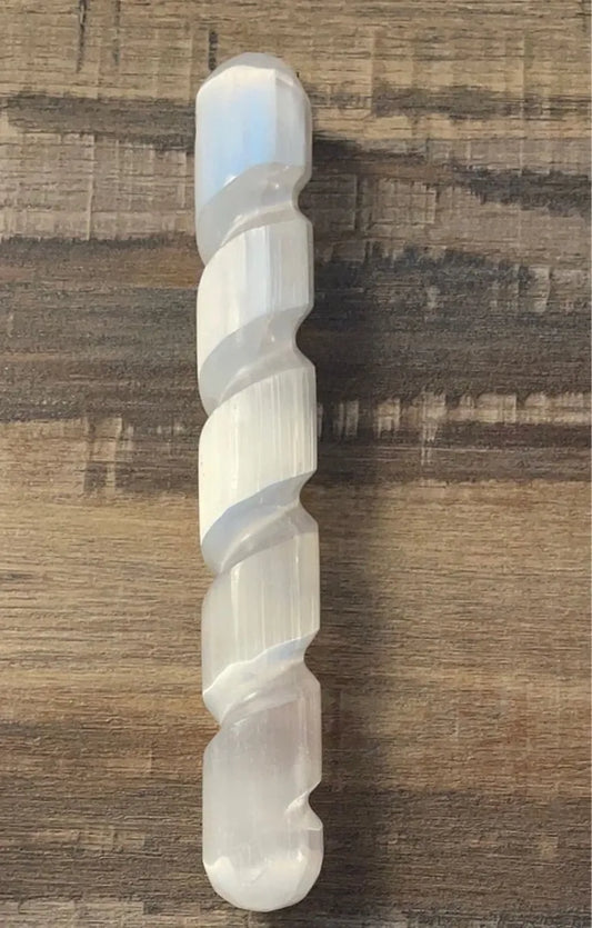 Round Tip Selenite Wand