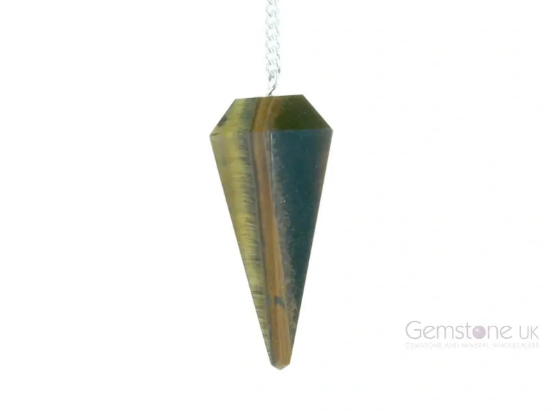 Tiger Eye Gold Faceted Cone Pendulum