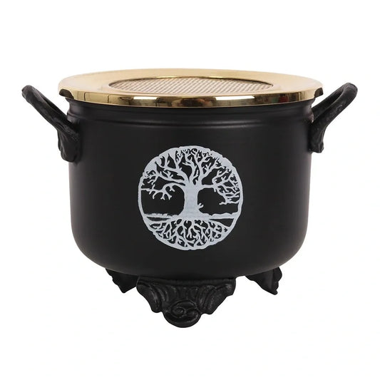 Tree Of Life Cauldron Resin Incense Burner