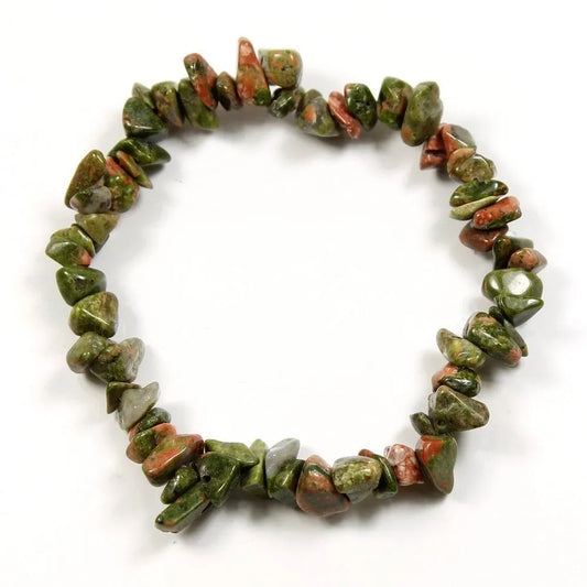 Unakite Chip Bracelet