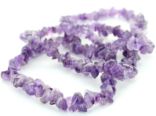 Amethyst Stone Chip Bracelet - Extra Quality