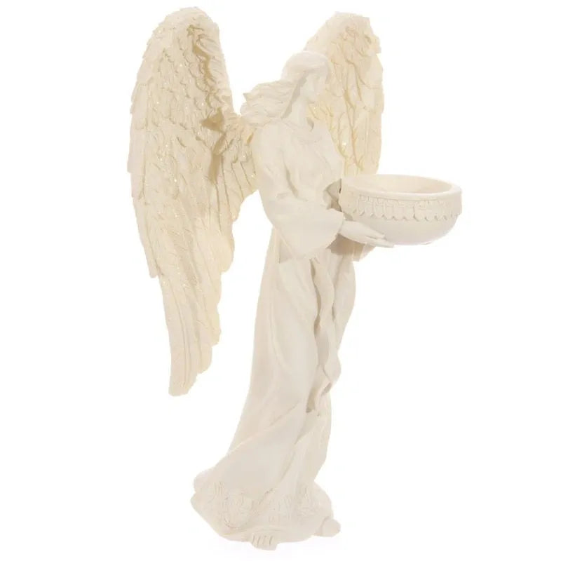 Standing Angel Figurine Tea Light Holder