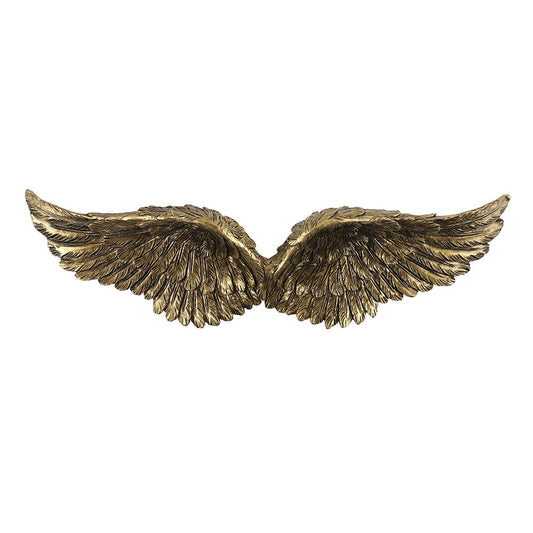 Antique Gold Hanging Angel Wings - 30cm